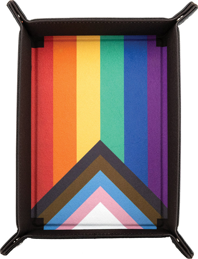 Pride Fold Up Velvet Dice Tray: Rainbow Flag