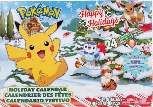 Pokémon Holiday Christmas Advent Calendar 24 Piece Gift Playset