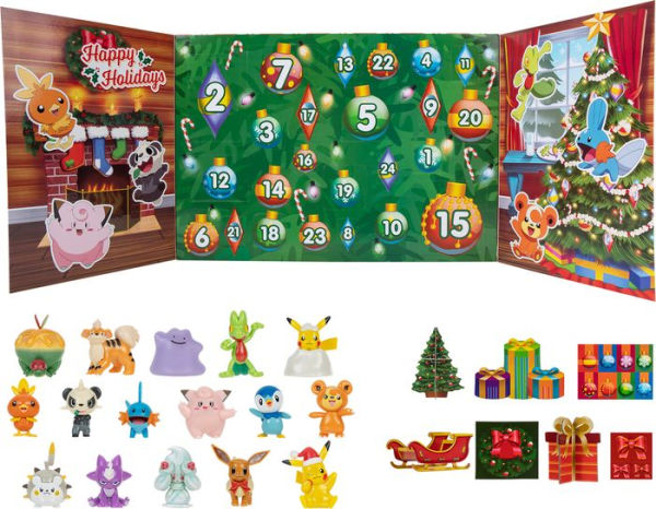 Pokémon Holiday Christmas Advent Calendar 24 Piece Gift Playset