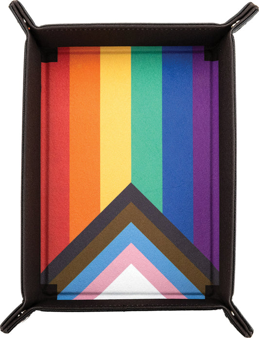 Pride Fold Up Velvet Dice Tray: Rainbow Flag