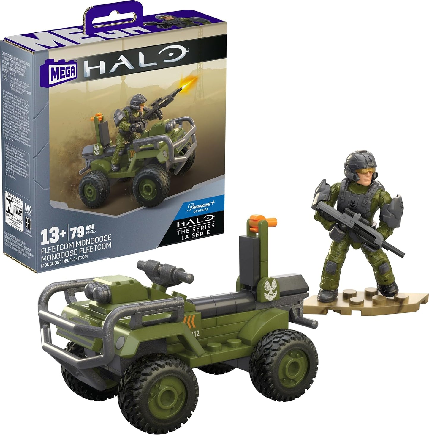 MEGA Halo The Series ATV Building Toys Set, FLEETCOM Mongoose