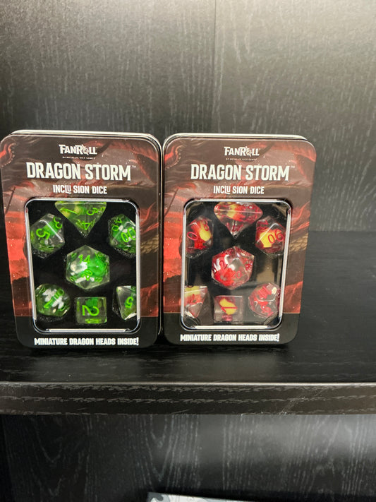 Dragon Storm Inclusion Resin dice set