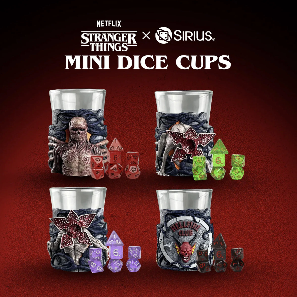 Stranger Things Mini Dice Cups